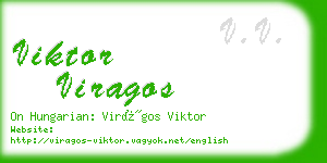 viktor viragos business card